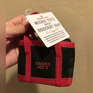 New Trader Joes Mini Tote with reusable bag